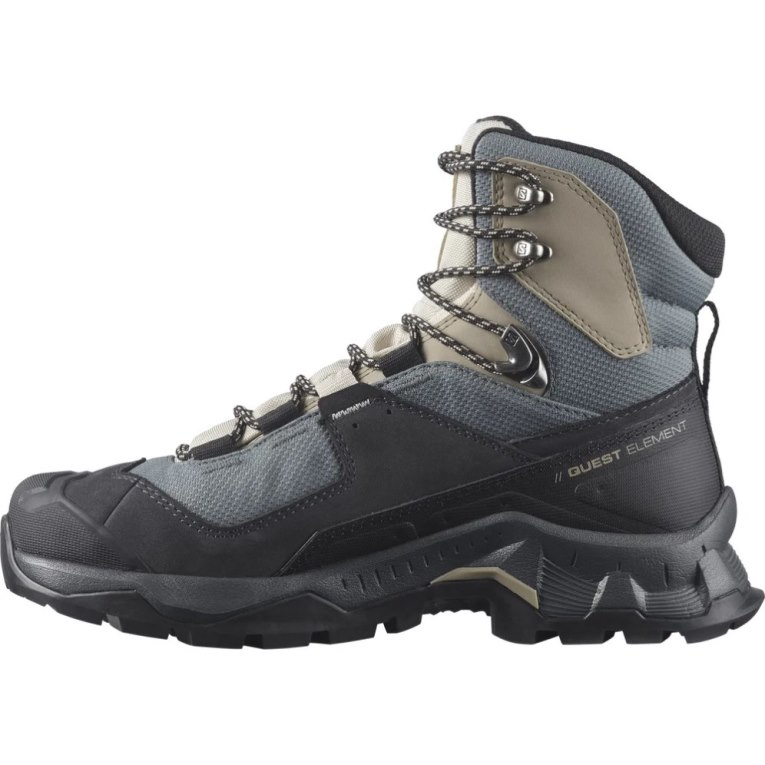 Grey / Black / Khaki Salomon Quest Element GTX Women's Hiking Boots | PH 65031J